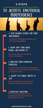 Being emotionally independent and resilient is an integral part of being happy. Emotional Independence 5 Steps To Start Living The Life You Deserve Happier Human