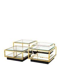 Eichholtz Tortona 4 Piece Coffee Table Set Wayfair Coffee Table Gold Coffee Table 4 Piece Coffee Table Set