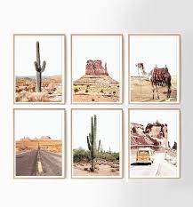 Southwestern Decor Set Of 6 Prints Gallery Wall Set Travel Etsy Travel Gallery Wall Southwestern Decorating Gallery Wall