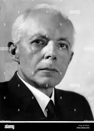 Bela Bartok, Hungarian composer (1881-1945) photo by Ernest Nash, 1940  Stock Photo