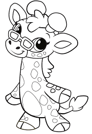Line drawing pics 1600x1700 coloring pages. Cute Cartoon Giraffe Coloring Page Free Printable Coloring Pages For Kids