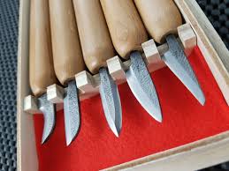 Kawasei Japanese Carving Chisels | EI-5 Premium Wood Carving Set (5 Pi –  ProTooling