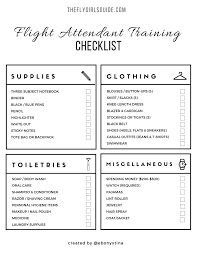 Flight Attendant Training Checklist Flight Attendant Flight Attendant Life Checklist