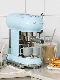 Smeg Espresso Machine Pastel Blue In 2021 Blue Kitchen Accessories Smeg Coffee Machine