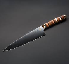 Black And White Ebony Knife Handle Pin On Custom Chef Knives