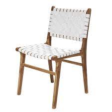 Check spelling or type a new query. White Leather Teak Dining Chair The Grey House