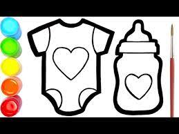 October 3, 2020may 24, 2020 by vera persibtiawati. Menggambar Dan Mewarnai Baju Dan Botol Bayi Untuk Anak Anak Youtube