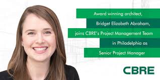 CBRE PJM على X: "Bridget Elizabeth Abraham joins @CBRE #PJM as Sr. Project  Manager located in Philadelphia. She brings a designer's eye, an investor's  mind, & a trusted advisor approach to #CRE.