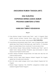 Anggaran rumah tangga ini berlaku sejak tanggal ditetapkan sampai berakhirnya kepengurusan. Contoh Art