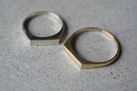 14k Solid Geometric Ring Gold Ring Geometric Wedding Ring Etsy White Gold Rings Gold Rings Geometric Ring