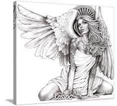 Crying Angel Stretched Canvas Print Mouse Lopez Allposters Com In 2021 Angel Tattoo Designs Angel Art Canvas Art Prints