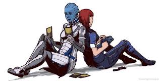 Liara T'Soni and female Shepard. (Mass Effect) #fanart | Mass effect, Geek  art, The old republic