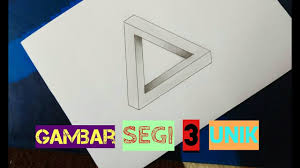 5 teknik dan cara melukis. Cara Menggambar Ilusi Optik Segi Tiga 3d Yang Unik Youtube
