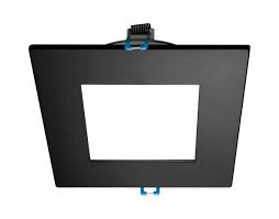 Square led recessed lighting waccamaw management grande. 4 In Square Black Flat Panel Led Downlight In 2700k
