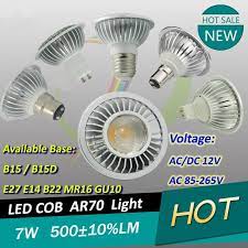 7w ar70 cob led spotlight b15 b15d e27 e14 gu10 b22 mr16 base dimmable ac85 265v 12v no dimmable home lighting ar70 bulb lamps led from cnlighting 13 25 dhg led spotlight commercial