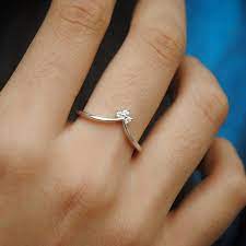 3 Diamond V Ring Chevron V Wedding Band 14k Bridal Wedding Ring Stack Diamond Crown Ring Wedding Ring Promise Gifts For Her Engagement Rings Sapphire Sapphire Engagement Ring Blue Ring Designs