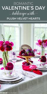 Valentine S Day Decorations Plush Velvet Hearts Tablescape Valentine Table Decorations Valentine Tablescape Valentines Day Decorations