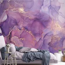 Peel And Stick Purple Gold Abstract Watercolor Wallpaper Mural Removable Large Wall Mural Self Adhesive Custom Vinyl Wallpaper Accent Wall In 2021 Purple And Gold Wallpaper Large Wall Murals Mural Wallpaper