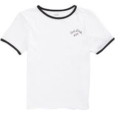 Black And White Vans Shirt Womens Vans Cool Girls Ringer Tee 27 Liked On Polyvore Featuring Tops T Shirts White Vans Top White Tops White Vans Shirt Vans T Shirt White Cotton T Shirts