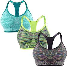Racerback modell mit verstellbaren trägern. Libella 3er Pack Damen Sport Bh Bustier Comfort Bh Reissverschluss Gepolsterter Push Up Stutzfunktion Verstellbare Trager Ohne Bugel Yoga Fitness Unterwasche Sport Freizeit Alphabetville Org