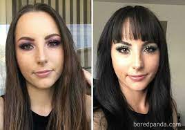 21 Before & After Pics Of Women Who Decided To Try Out Bangs | Bored Panda