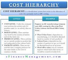 Deferred financing costs or debt issuance costs is an accounting concept meaning costs associated with issuing debt (loans and bonds), such as various fees and commissions paid to investment banks, law firms, auditors, regulators, and so on. Cost Hierarchy Meaning Levels And Example In 2021 Financial Management Managerial Accounting Accounting And Finance
