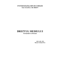 Protectia mediului constituie o problema majora, care afecteaza, pe fiecare individ in parte! Doc Dreptul Mediului Simona Gavrila Academia Edu