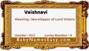 Vaishnavi Name Meaning Meaning Of Vaishnavi Babynameseasy Discover the most famous people named vaishnavi including vaishnavi patil, vaishnavi rao, vaishnavi gowda, vaishnavi mahant, vaishnavi dhanraj and many more.
