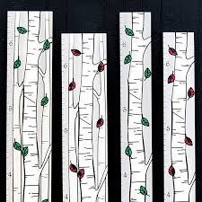 Growth Chart Art Hanging Wooden Height Growth Chart To