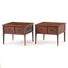 Pair Of Mersman Walnut End Tables End Tables Table Mid Century Modern