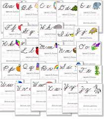 Students practice each letter and then practice writing short words that contain each letter. A Z Cursive Handwriting Worksheets Confessions Of A Homeschooler