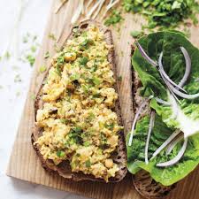 Chickpea Curry Salad Sandwiches Recipe Healthy Sandwich Recipes Food Processor Recipes Chickpea Curry