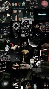 Aesthetic Cute Black And White Galaxy Wallpaper Wallpaper Black And White Galaxy Wallpaper Ruang Seni Kertas Dinding