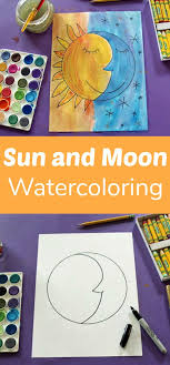 Sun And Moon Watercolor Project Make And Takes Colorful Art Projects Easy Art Projects Kids Art Projects