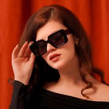 Ember Black Square Sunglasses