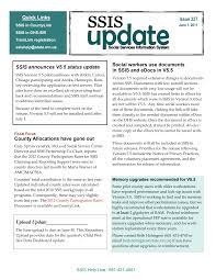 Quick Links Issue 327 County Allocations have gone out SSIS announces V5.5  status update Social workers use documents in SS