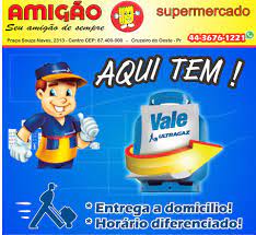 Ilustração com fundo amarelo, com botijão azul. Compre Seu Vale Gas Ultragaz Ultragazcruzeiro Facebook