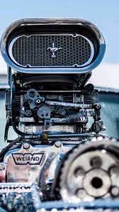 Best Muscle Car Supercharged Ford Mustang Great Shot Of The Engine The Lighting Shows The Metal Off Very Well They Best Muscle Cars Muscle Cars Ford Mustang