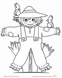 Cute Scarecrow Coloring Page Fall Coloring Pages Preschool Coloring Pages Fall Coloring Sheets