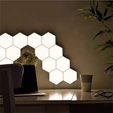 Hexagon lights for wall's popular hexagon lights for wall trends in lights & lighting, automobiles & motorcycles, home & garden, sports & entertainment quantum lamp hexagonal lamps modular touch sensitive lighting led night light magnetic hexagons creative decoration wall lampara. Diy Led Quantum Wall Lamp Creative Modular Touch Sensitive Lights Quantum Lights Hexagonal For Gift Shopee Philippines
