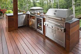 Covering your outdoor kitchen brings indoor comforts outdoors. Backyard Kitchen Design