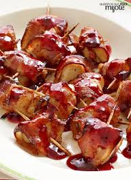 Hors D œuvre De Poulet Enrobe De Bacon Chicken Appetizers Bacon Wrapped Chicken Delicious Appetizer Recipes