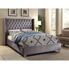 Simple and elegant, the houchins upholstered bed with storage will make a lasting impression in your room. Aiden Upholstered Platform Bed Grey By Meridian Furniture 1 Review S Furniturepick