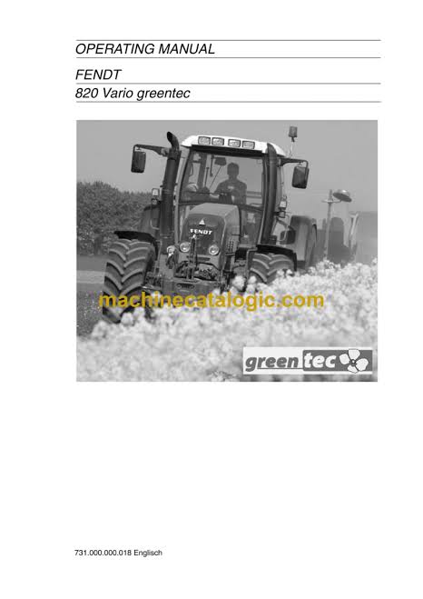 Fendt 820 Vario greentec Tractor