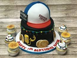 My Son S 7th Birthday Cake He Is Obsessed With Stranger Things And Everybody That Came Really Liked It Stranger Things Stranger 7th Birthday Cakes