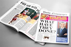 Daily print and international express shipping ! Tabloid Newspaper Template By Dene Studios Thehungryjpeg Com