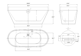 Many of our stand alone baths are manufactured by leading bathroom brands. Vitale Acrylic Modern Freestanding Soaking Bathtub 59