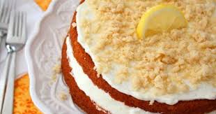 Low Carb Lemon Cream Cake Recipe Makeover From The Dessert Served At Olive Garden 7 7 Gm Carbs Per Servi Lemon Cream Cake Low Carb Sweets Low Carb Desserts