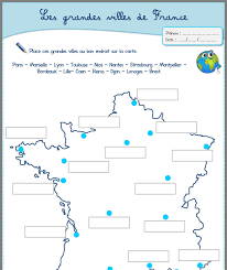 Carte de france detaillee des villes. Carte Principales Villes De France Principales Villes Et Fleuves Fleuve De Pika S Like