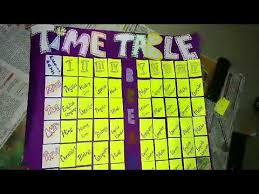 How To Make A Time Table For School Students With Charts